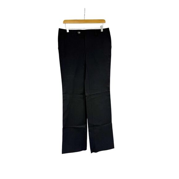 Eddie Bauer Truly Straight Fit Dress Pant Women 8 Long Tall Black Mid Rise - Picture 1 of 7